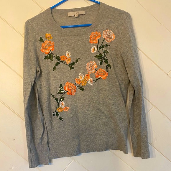 LOFT Sweaters - Embroidered sweater